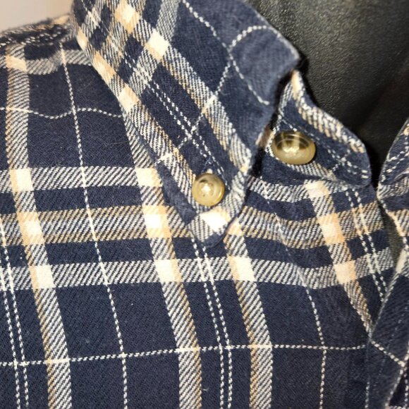 Timber Creek by WranglerPlaid Flannel Shirt Mens Blue & Gray Size XL Long Sleeve - Picture 3 of 11